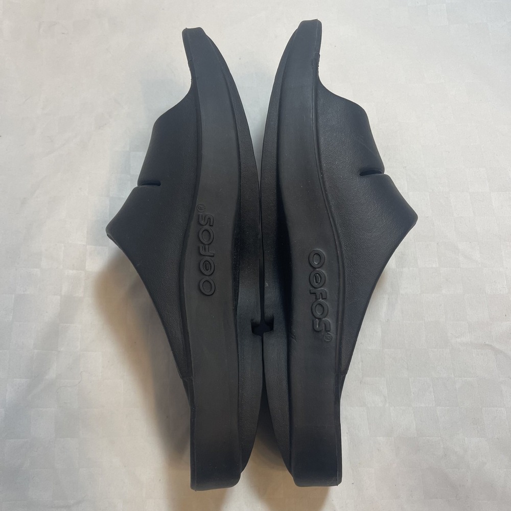 OOFOS Ooahh Slides Black Recovery Comfort Sandals Womens 8 EU 39 - Picture 2 of 8